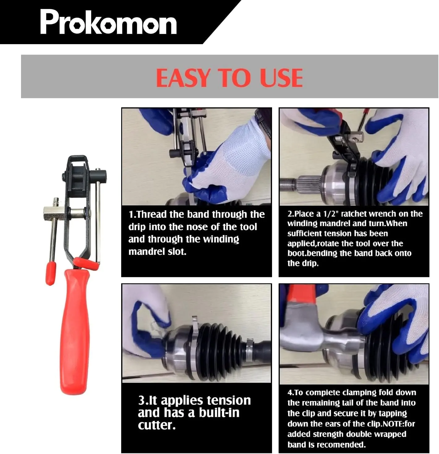 ME01148 - أداة تركيب أكمام وأشرطة المطاط للمحور المفصلي مع أداة القطع - الصورة 6