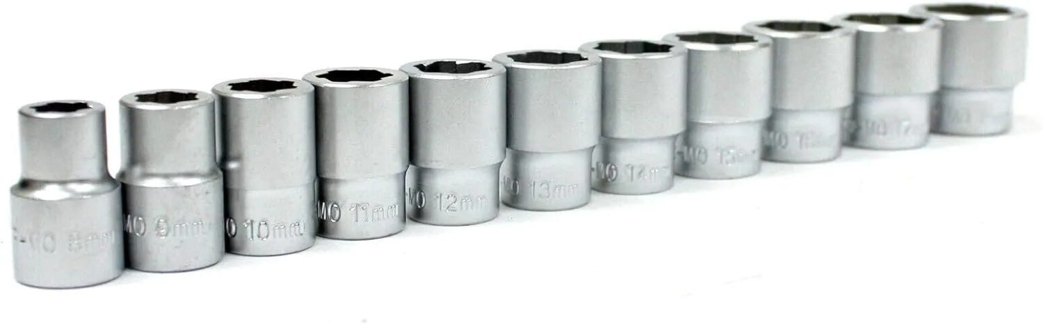 ⁦مجموعة مقابس استخراج البراغي 3/8 بوصة 11 قطعة ME01955⁩ - الصورة ⁦4⁩