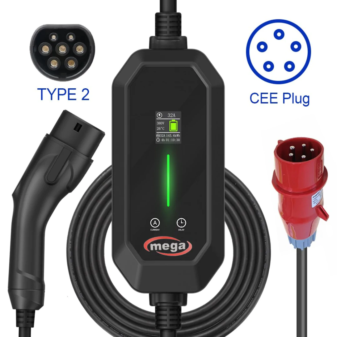 شاحن محمول تسلا خليجي TYPE2 11KW-22KW