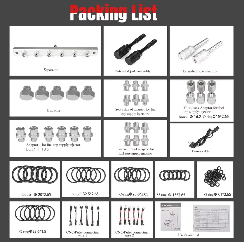 ⁦جهاز تنظيف البخاخات و الانجكترات LAUNCH CNC603A⁩ - الصورة ⁦4⁩