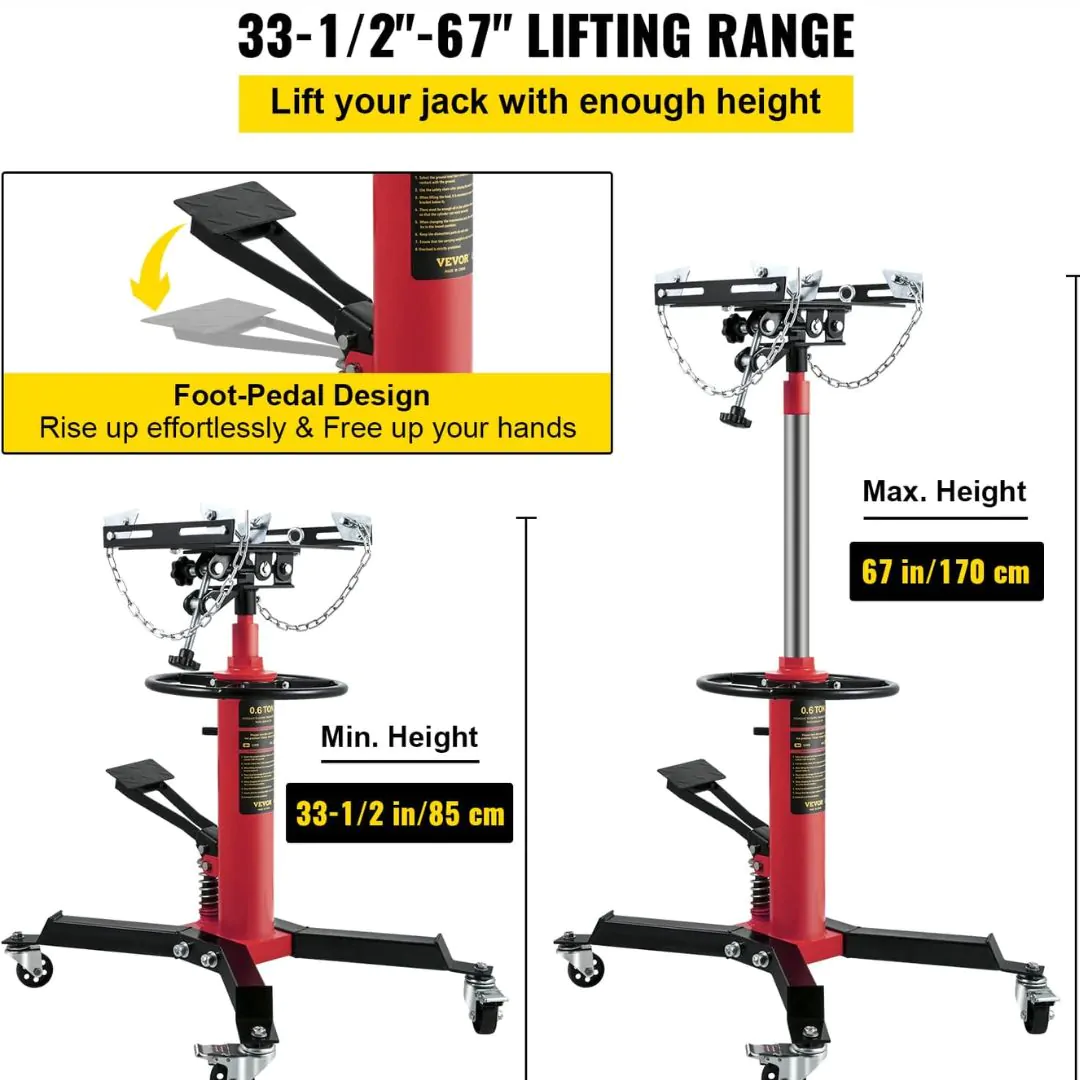 جك رفع قير السيارة الهيدروليكي الاحترافي – سعة تحميل 1100 رطل - الصورة 2