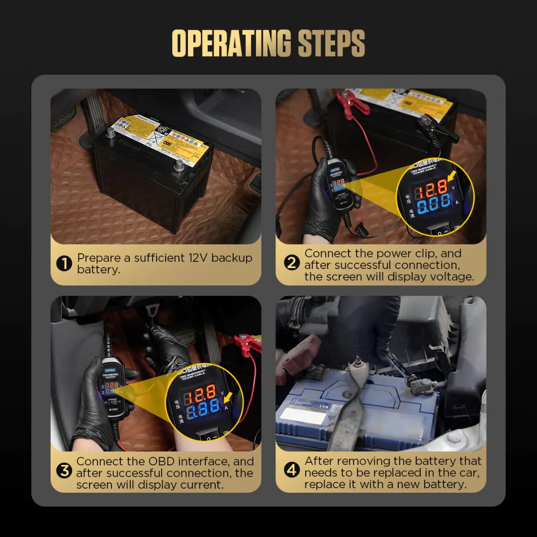 جهاز الحفاظ على بور السيارة لتغيير البطارية او فحص السيارة AUTOOL BT30 ECU - الصورة 3