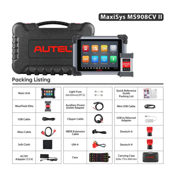 ⁦جهاز فحص وكشف أعطال الشاحنات أوتيل  Autel MaxiSYS MS908CV II⁩ - الصورة ⁦3⁩