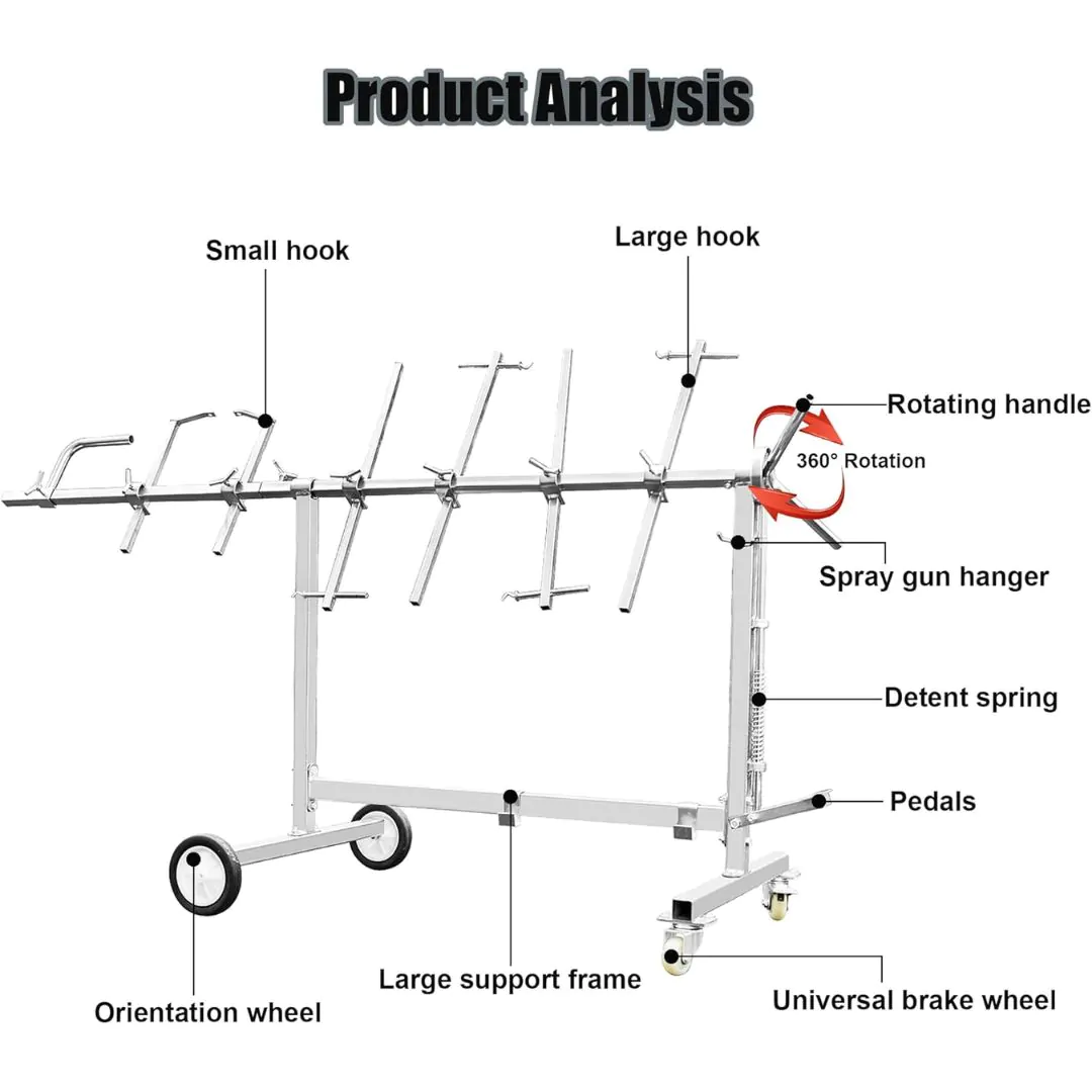 حامل طلاء بخاخ جسم السيارة القابل للتعديل Adjustable Body Paint Rack - الصورة 4