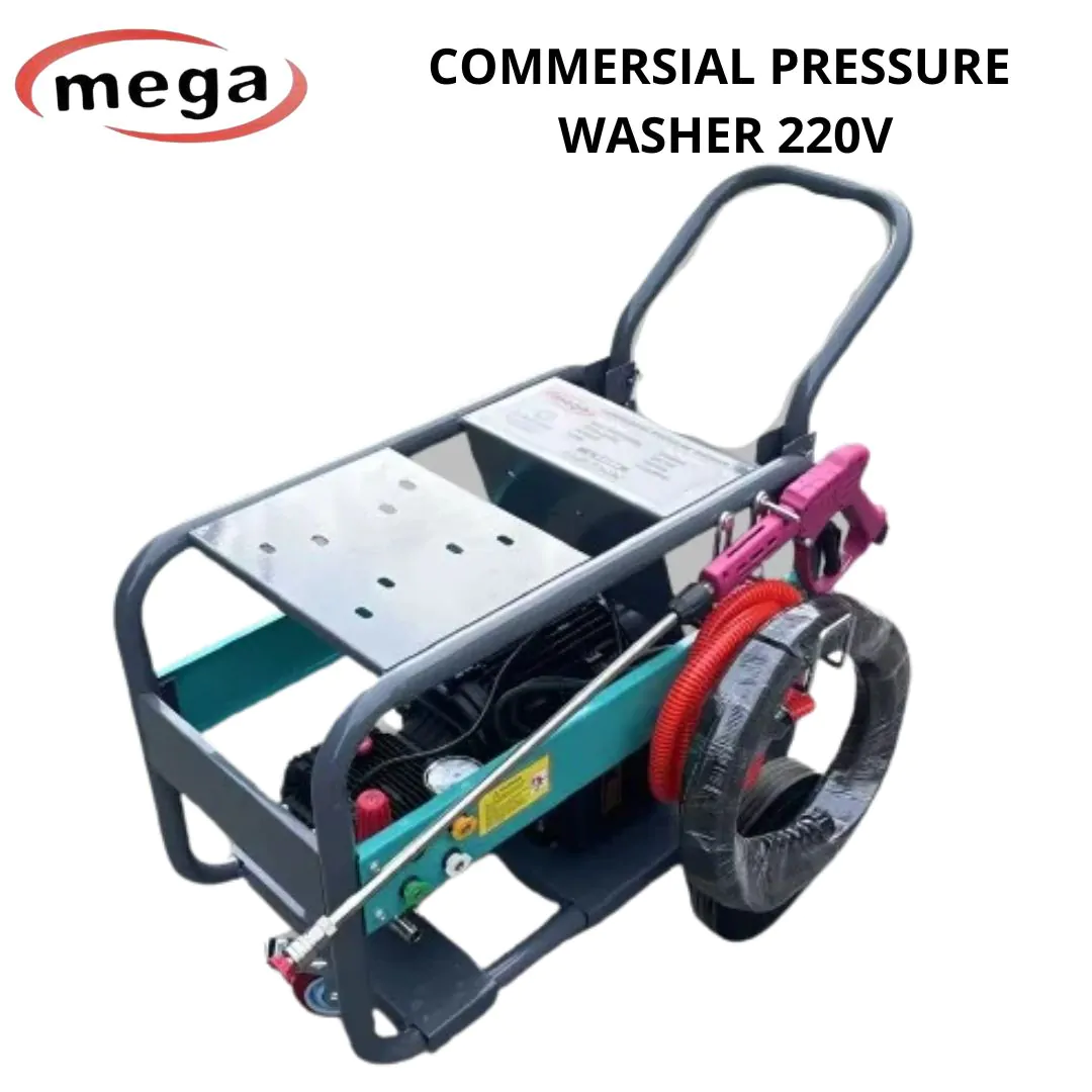 جهاز غسيل السيارات بالضغط العالي Mega 220V Commercial Pressure Washer 3KW, 150 Bar, 15 L/min