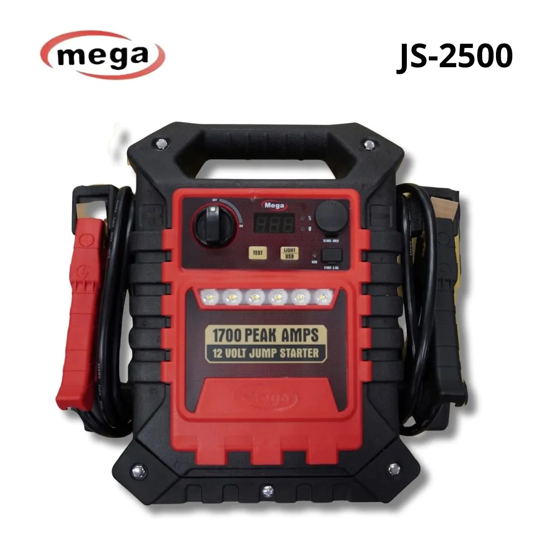 جامب ستارتر لتشغيل بطارية السيارة Jump Starter Mega JS-2500 12V