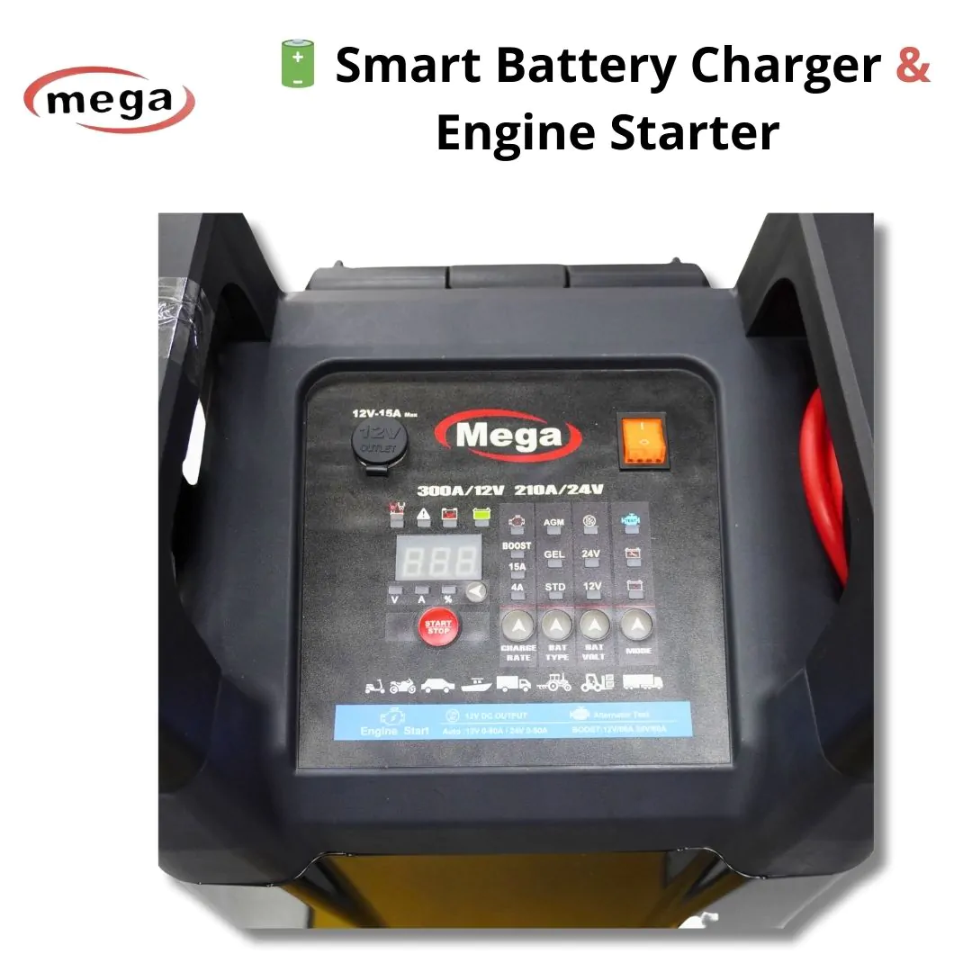 جهاز شحن وتشغيل بطاريات السيارات والشاحنات - Smart Booster 300A Wheel Charger