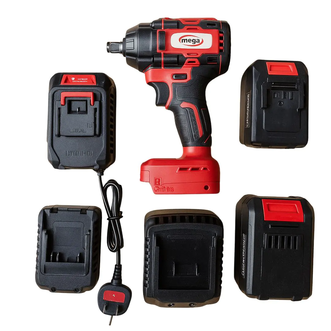 دريل فك العجلات اللاسلكي 1/2 بوصة – عزم 480 نيوتن متر Cordless Impact Wrench - الصورة 2