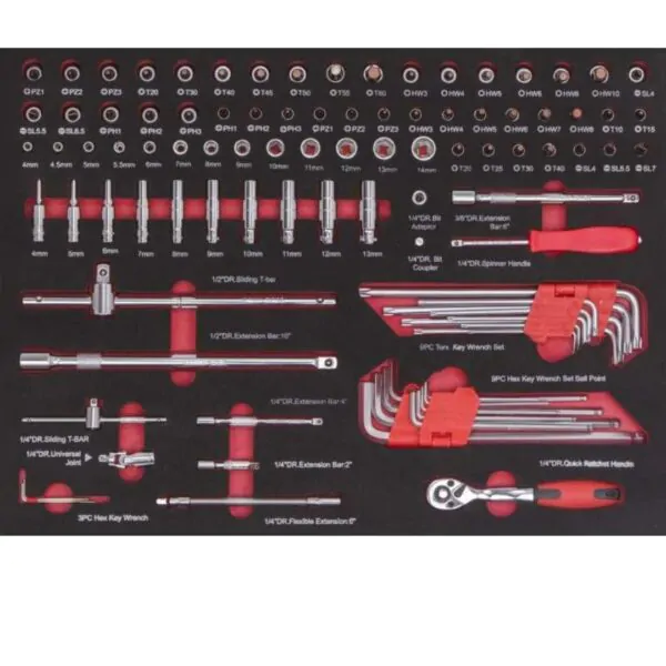 ⁦صندوق عدة بأدراج – 390 قطعة – 7 أدراج – MEGA Tool Trolley⁩ - الصورة ⁦3⁩
