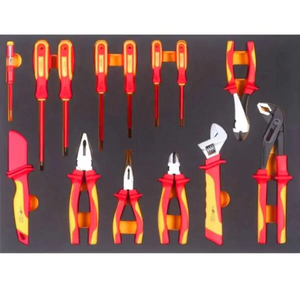 ⁦صندوق عدة كهربائية معزولة VDE – 105 قطعة لصيانة سيارات الكهرباء والهايبرد⁩ - الصورة ⁦4⁩