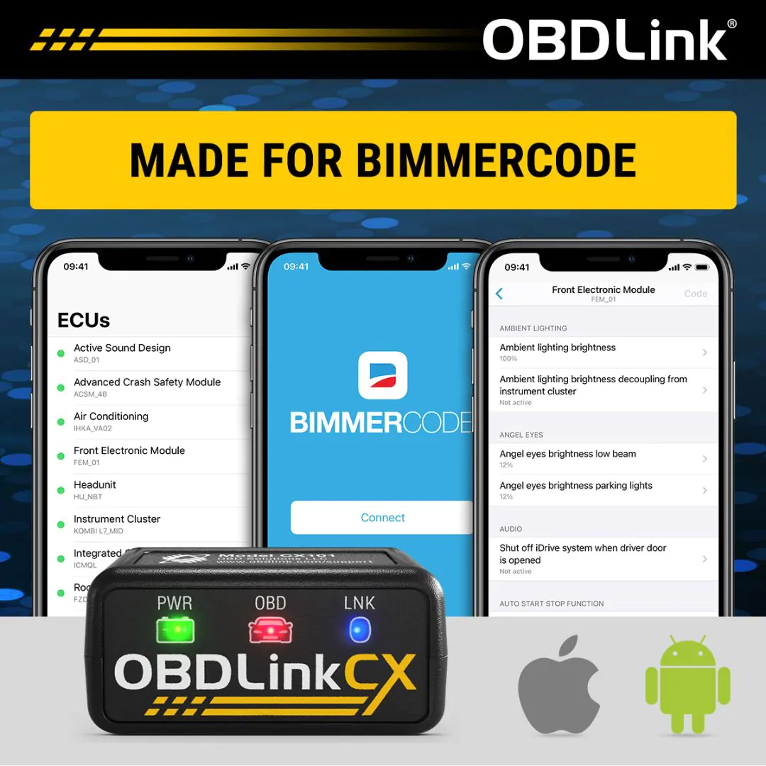 OBDLink CX – محوّل OBD2 بلوتوث 5.1 مخصّص BimmerCode لسيارات BMW/MINI - الصورة 2